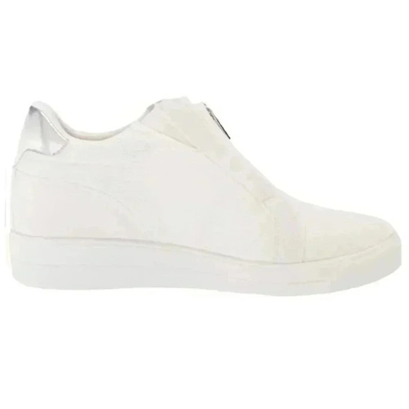 Ryka Wedge Sneakers Womens 8.5 WIDE White Vibe Mesh Zipper Fashion Shoes NEW - Picture 4 of 7